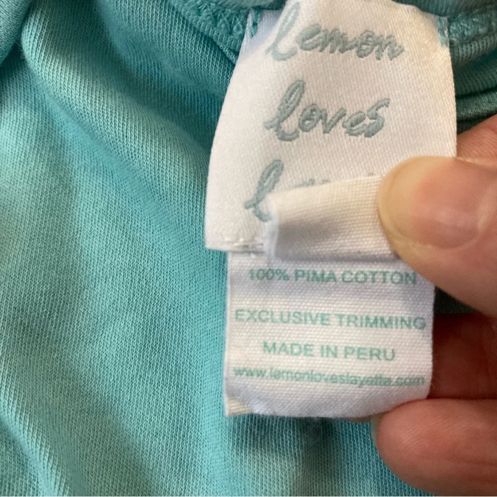 Lemon Loves Layette Rainbow‎ Ruffle Romper 3-6M Pima Cotton Baby Girl